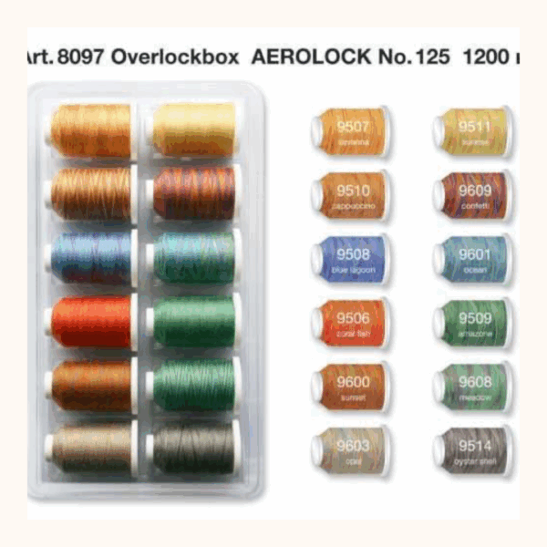 Coffret fils surjeteuse – Madeira Aérolock 12 bobines multicolor – Image 2
