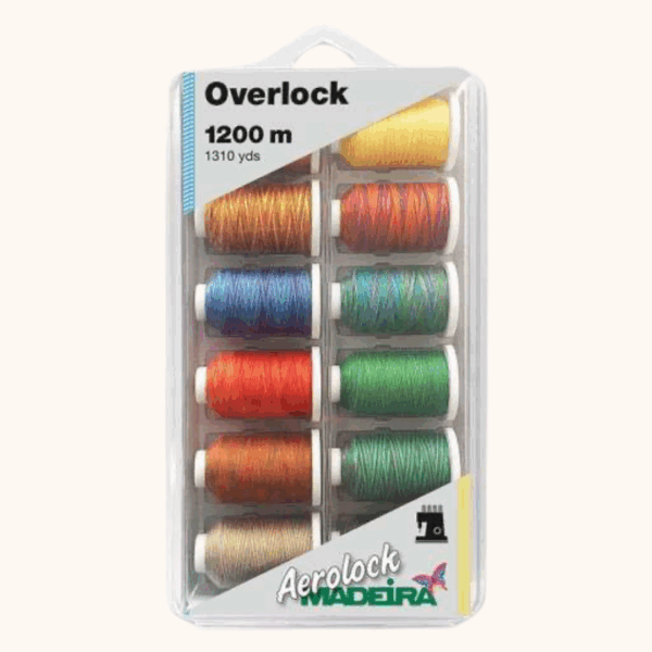 Coffret fils surjeteuse – Madeira Aérolock 12 bobines multicolor