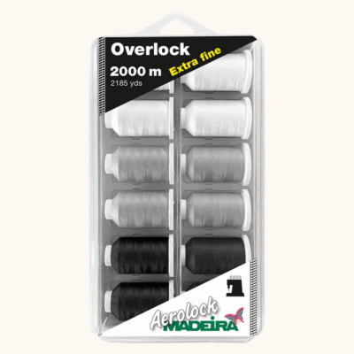 Coffret fils surjeteuse – Madeira Aerolock Extra Fin – 12 bobines